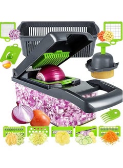 Buy 15 In 1 Interchangeable Blades Vegetable Chopper Slicer Multicolour in Saudi Arabia