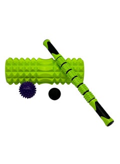 Buy SportQ® 5 in 1 Foam Roller Set with Muscle Roller Stick and Massage Balls for Physical Therapy, Muscle Pain Relief, Speed Exercise, Balance in Egypt