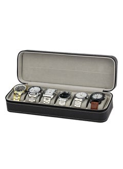 Buy 6-Slot PU Leather Watch Box in Saudi Arabia