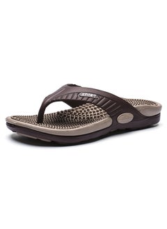 Buy Breathable Size 47 Mens Flip-Flops with Massage SoleKhaki Khaki in UAE