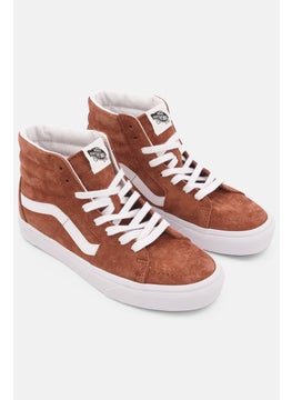 اشتري Women SK8-Hi Lace Up High Cuff Shoes, Brown/White في السعودية