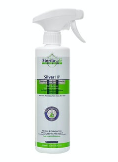 اشتري Sterilasafe Silver Hp Oxygen H2O2 Hydrogen Peroxide 5% with Colloidal Silver High-Level Surface Disinfectant 500 ml في الامارات