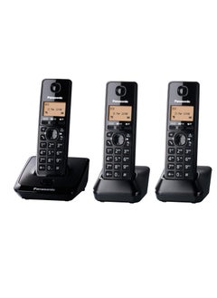 Buy Panasonic DIGITAL CORDLESS PHONE WITH 3 HEADSTES KXTG2713, Black, KX-TG2713UE1 in UAE