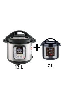 Buy 13L And 7L Multifunctional Stainless Steel Electric Pressure Cooker in UAE