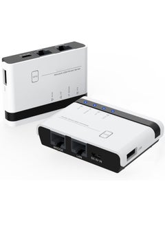 اشتري Wireless Print Server 2 Port USB 2.0 WiFi Print Server with 100Mbps LAN and Bridge Wired Wireless Standalone Modes Compatible with Windows 10 8 7 XP Mac OS and All RAW Supported Printers في السعودية