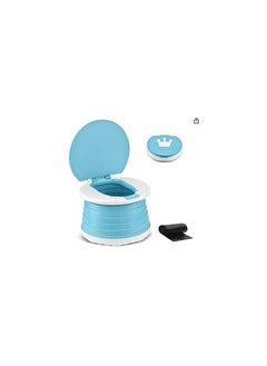 اشتري for Toddler Travel  Portable Folding Training Toilet Seat  Travel Potties Foldable Toilet  Travel Potty Chair for Kids  Portable Toilet for Camping  Outdoor Indoor (Light Blue) في السعودية