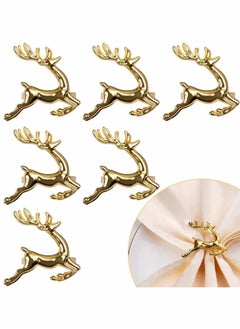 Buy Napkin Rings Set, Elk Napkin Rings Gold Deer in Saudi Arabia