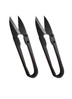 Buy 2 PCS Sewing Scissors Set, U Sewing Scissors Clippers, Embroidery Yarn Scissors Mini Thread Sewing Cutter, Yarn Fishing Mini Small Snips T Nipper, DIY Supplies -Black in UAE