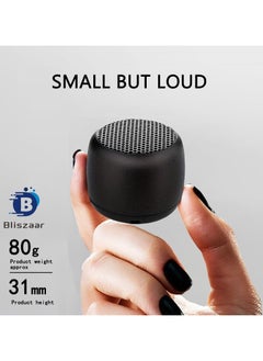 Buy Best Mini Portable Bluetooth Speaker with HD Sound & Bass, Smallest Wireless Bluetooth Speakers for Phone/PC/Tablet, Photo Selfie Button Answer Phone Calls, Cute Tiny Speaker, Black in Saudi Arabia