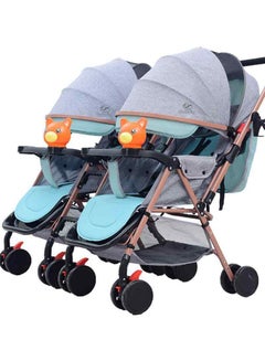 Buy Grey Breathable Portable Twin Stroller in UAE