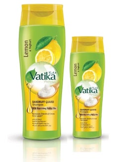Buy Vatika Naturals Dandruff Guard Shampoo Enriched With Lemon And Yoghurt 400ml + 200ml in UAE