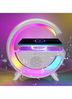 Buy Multifunctional Wireless Charger Stand Pad with Speaker TF RGB Night Light Fast Charging Station in UAE