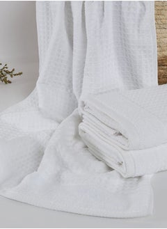 اشتري Spa Waffle Terry Reversible Hand Towel, White - 500 GSM, 50x80 cm في الامارات