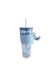 Buy Disney Lilo & Stitch Collection Plastic Tumbler with Straw 800mL(Blue) in UAE