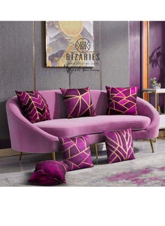 اشتري Purple Throw Pillow Set of 6 في الامارات