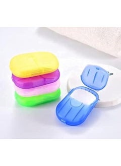 Buy Portable Soap Box (5 Pieces), Mini Soap Chip Box for Hand Washing Travel (Multicolor) in Egypt