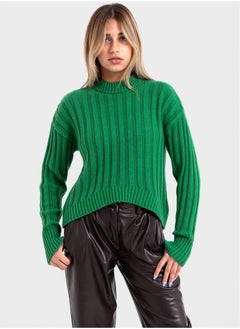 Buy High Hip Ribbed Pullover in Egypt