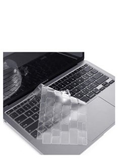 Buy Keyboard Cover for New MacBook Air 13 inch Model A2179 A2337 Apple M1 Chip with Touch ID Transparency Keyboard Protective Skin, Ultra Thin TPU MacBook Air Keyboard Cover-TPU/Clearغطاء لوحة المفاتيح لج in Saudi Arabia