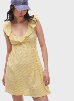 Buy Ruffle Strap Detail Dress in UAE