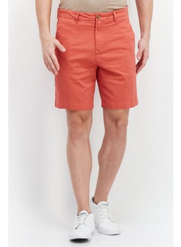 Buy Men 9 Inseam Plain Chino Short, Red in UAE