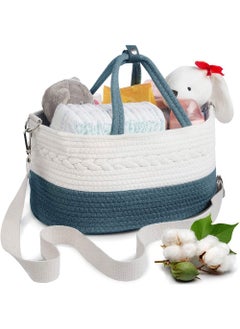 Buy Baby Diaper Caddy Organizer Cotton Rope Nursery Storage Bin in UAE