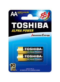Buy Alpha Power LR6  AA Battery 2 Pieces in UAE