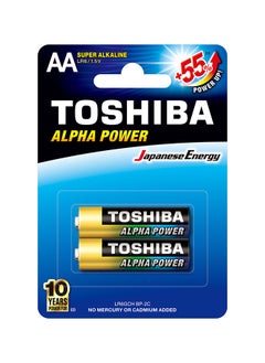 Buy Alpha Power LR6  AA Battery 2 Pieces in UAE