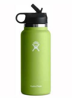 Buy 32 oz Wide Mouth with Straw Lid Stainless Steel Reusable Water Bottle Clementine - Vacuum Insulated, Dishwasher Safe, BPA-Free, Non-Toxic in Saudi Arabia