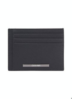 Buy Men's Modern Bar ID Cardholder - Leather, Black in UAE