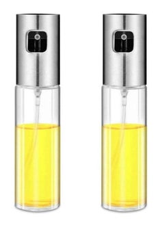 Buy 2Pcs/Set Olive Oil Sprayer Dispenser For Cooking,Glass Oil Spray Transparent Vinegar Bottle Oil Dispenser 100Ml For Bbq/Making Salad/Baking/Roasting/Grilling/Frying Kitchen, in UAE