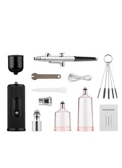 Buy Portable Airbrush Kit with Compressor Handheld Cordless Air Brush Pen with LCD Screen Dual-Action 3-level Adjustable Pressure Built-in Battery in Saudi Arabia