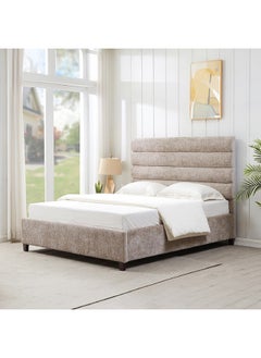 Buy Dublin Solitaire Upholstered Queen Bed 214 x 142 x 174 cm in Saudi Arabia