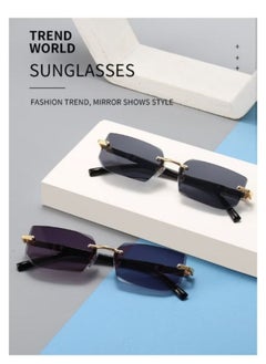 Buy New Rimless Fashion Trend Sunglasses Personalized Sunglasses UV Protection Unisex in Saudi Arabia