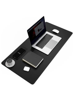 Buy COOLBABY Multifunctional Office Desk Pad Ultra Thin Waterproof PU Leather Mouse Pad Dual Use Desk Writing Mat for Office/Home(90*45 CM Black+Black) in UAE