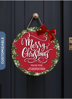 Buy Personalised Christmas Door Sign - Unique Christmas Home Decor with Custom Name in UAE