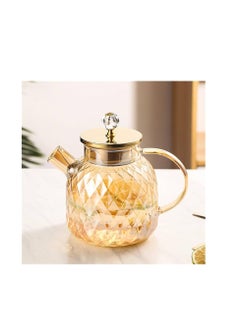 اشتري ECVV Glass Teapot for Stovetop & Microwave Safe, Glass Teapot with Infuser Tea Pots for Loose Tea, Glass kettle for Stove Top and Blooming Tea, Glass Tea Pot with Lid في الامارات