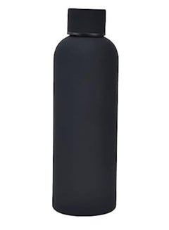 Buy 500ml Insulated water bottle black BPA free stainless steel water bottle for cold & hot drinks double wall leakproof for outdoor school and work in Egypt