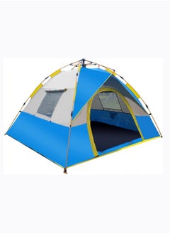 Buy Camping or Beach Tent for 3-4 Persons, Pop Up Tents Automatic Instant Tent Open Quickly Windproof Rainproof Sunscreen for Outdoor Sports Travel Beach Picnic (Blue) in Saudi Arabia