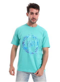 Buy White Rabbit Front & Back Turquoise Slip On Tee in Egypt