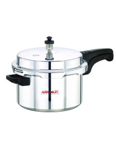 اشتري Auroware 7.5 Ltr Pressure Cooker Heavy Duty Aluminium with lid Strong Handle Save Energy Time Safety Valves Dishwasher safe في الامارات