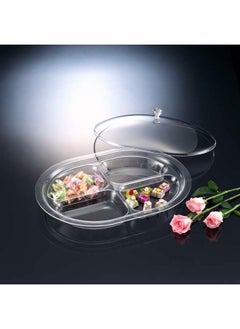 اشتري Acrylic Oval 4 Compartment Serving Set 33 cm في الامارات