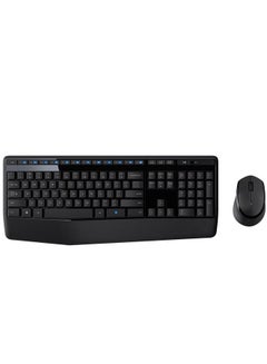 Buy Office Home Desktop Laptop Wireless Keyboard Mouse Set Black in UAE