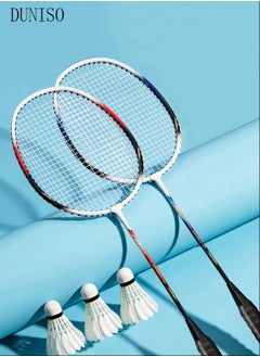 Buy Badminton Rackets for Outdoor Backyard Games Including 2 Rackets and 3 Badminton Shuttlecocks Lightweight Badminton Racquets for Beginners in UAE