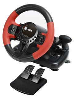 Buy 180 Degree Racing Steering Wheel With Pedals And Shifter For PC/PS4/PS3/Xbox One/Xbox 360/Switch in Saudi Arabia