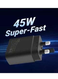 اشتري 45W Super Fast Charger: USB Type-C Travel Adapter for Samsung & Google Devices في الامارات