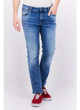 اشتري Men Regular Fit Wash Searchable Denim Jeans, Wash Blue في السعودية