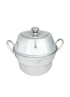 اشتري Aluminium Idli Pot Polished  12 pit, Silver في الامارات