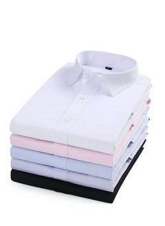 Buy 5Pcs Men Official Shirt Long Sleeve Cotton in UAE