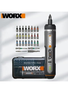 اشتري Worx 4V Mini Electrical Screwdriver Set WX242 Smart Cordless Electric Screw Driver USB Rechargeable Handle 30 Bit Set Drill Tool في الامارات