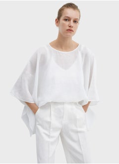 Buy Cape Sleeve Mesh Top in UAE